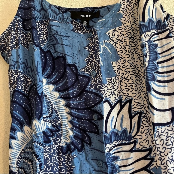 NWT Size 4 Blue Button Through Mini Slip Dress - Picture 6 of 10